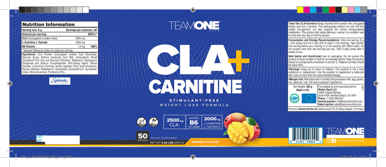 TeamOne Life CLA + Carnitine